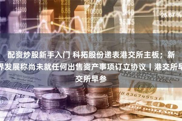 配资炒股新手入门 科拓股份递表港交所主板；新世界发展称尚未就任何出售资产事项订立协议丨港交所早参